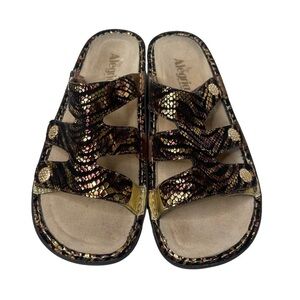Alegria Venice Adjustable Sandals Women 42 Comfort Walking Three Strap Slide